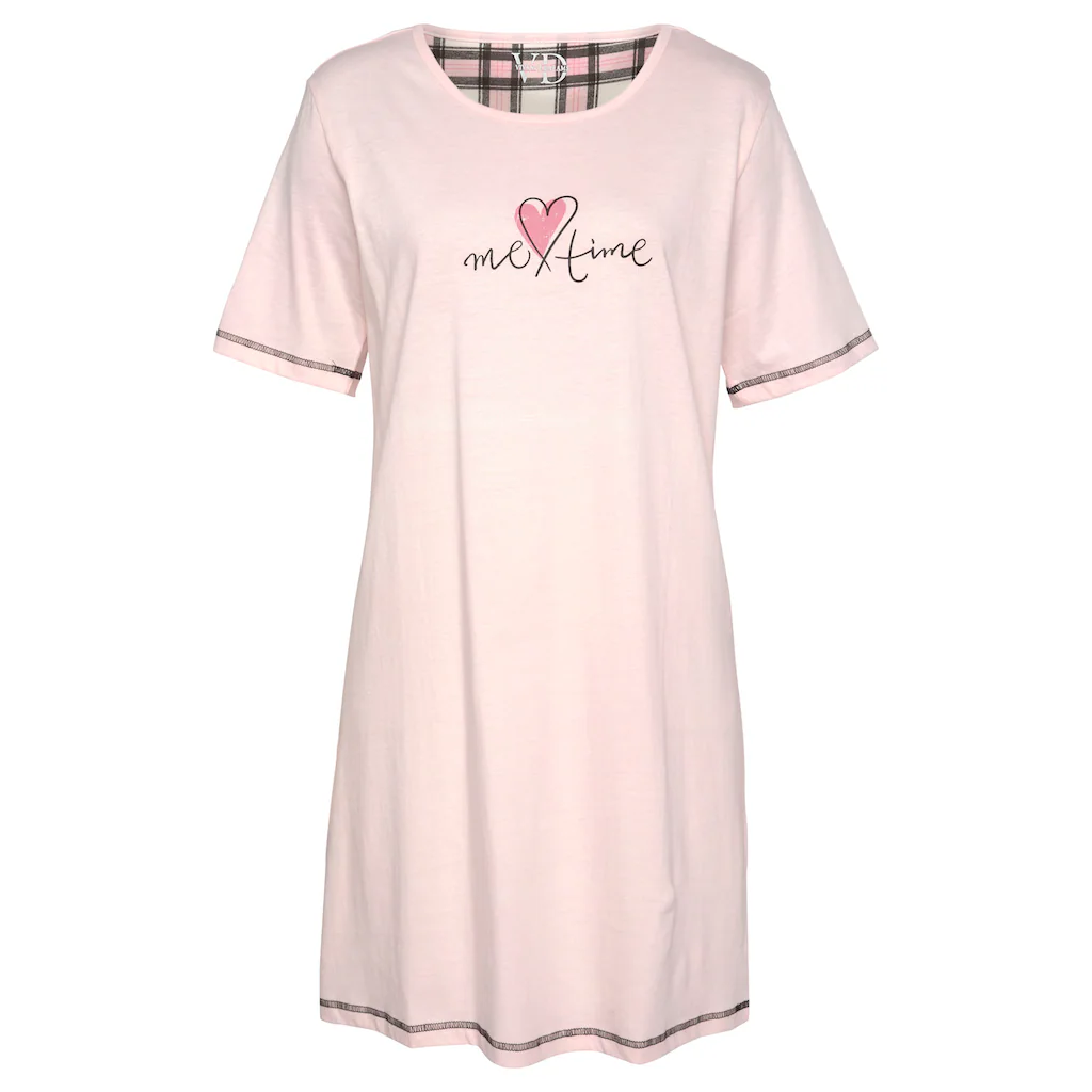Vivance Dreams Sleepshirt (Packung 2 Stück) Im Doppelpack Mit Karomuster
