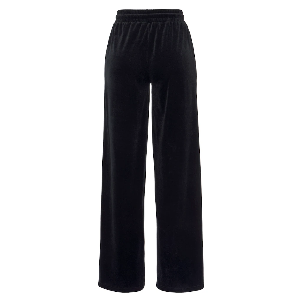 Vivance Nickihose »-Loungehose« Mit Glänzendem Schmucksteinchen Wording Kaufen