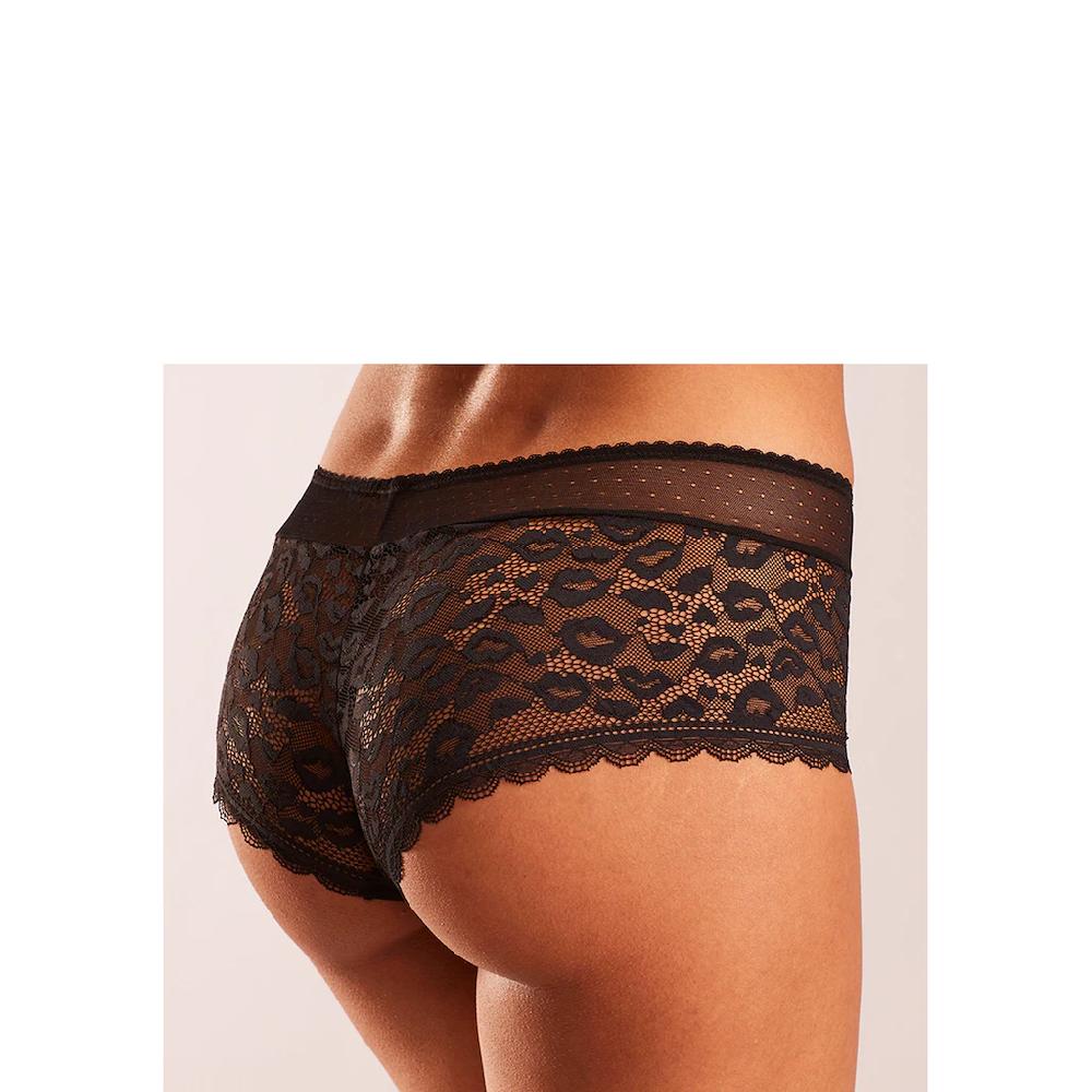 Vivance Panty Aus Spitze In Kussmund-Optik Und Weichem Mesh-Material