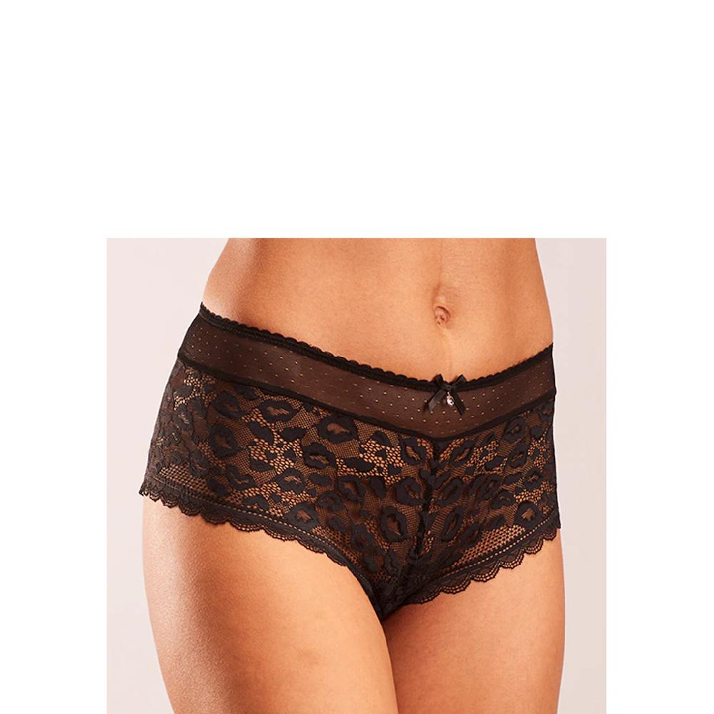 Vivance Panty aus Spitze in Kussmund-Optik und weichem Mesh-Material