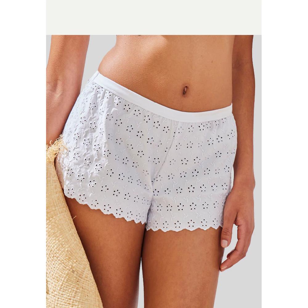 Vivance Panty im edlen Shorty-Schnitt aus weicher Baumwolle mit Lochstickerei