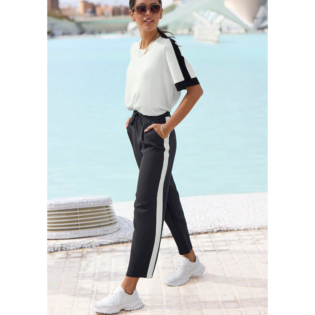 Vivance Schlupfhose Mit Sportlichen Kontraststreifen