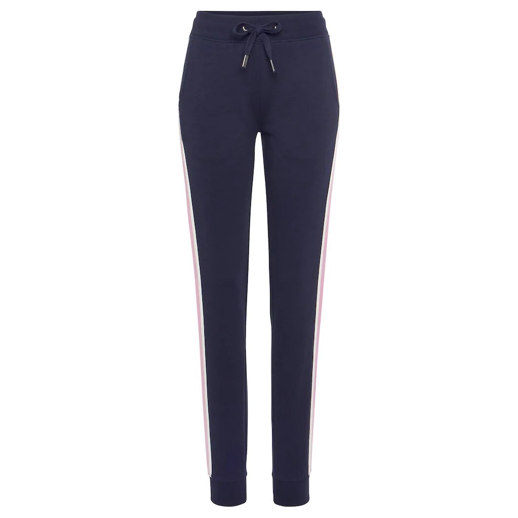 Vivance Sweatpants (1 Tlg.) Sweathose Mit Kontrast Einsätzen Loungeanzug