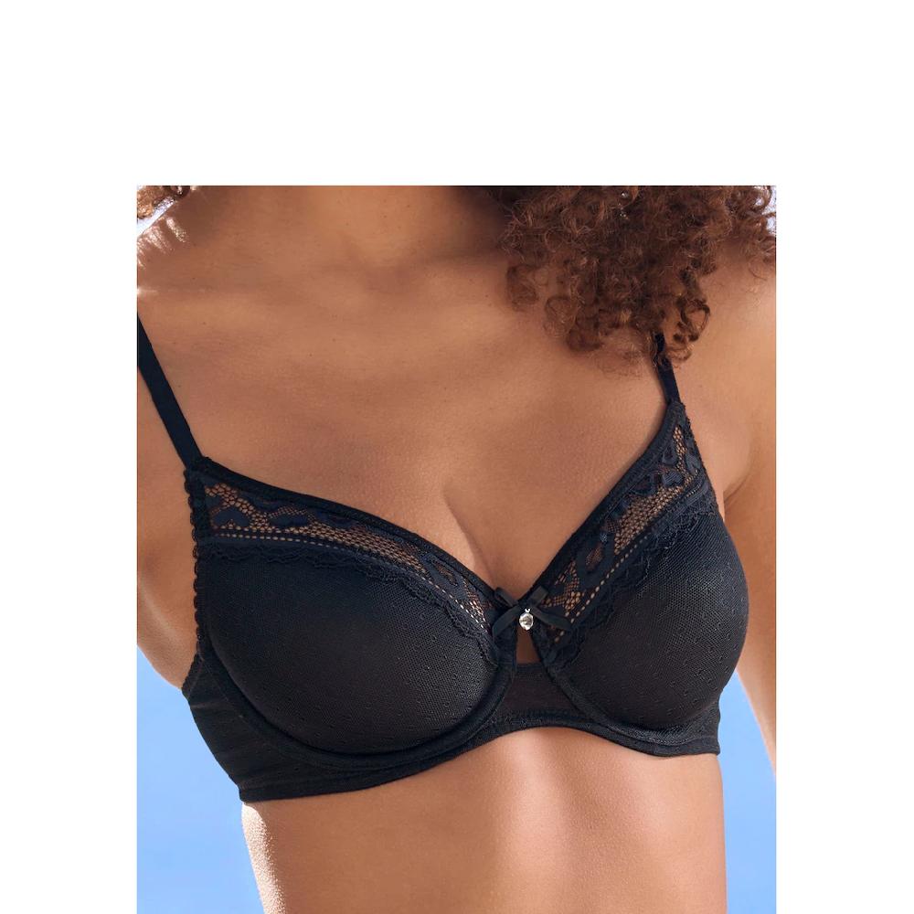 Vivance T-Shirt-BH Aus Feinem Mesh-Material Und Spitze In Kussmund-Optik Dessous Kaufen