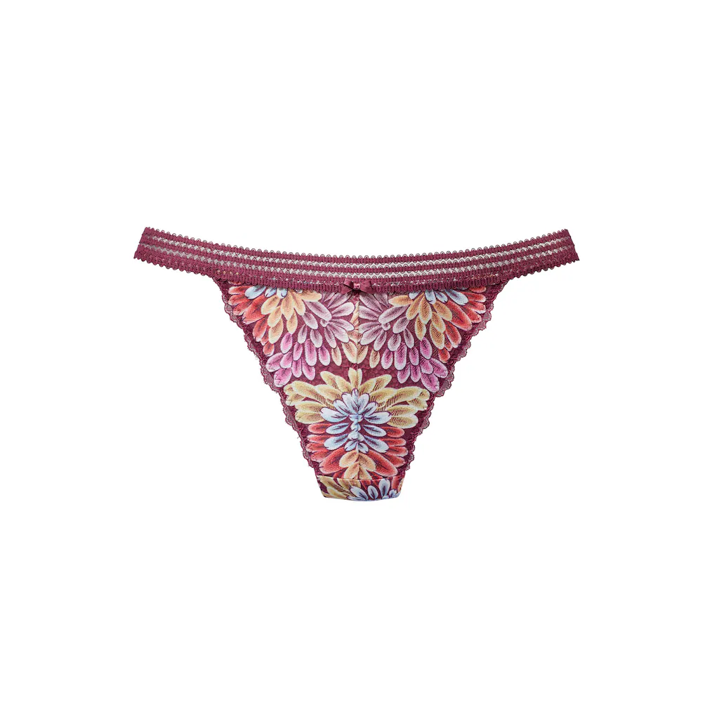 Vivance Tanga Aus Bunter Blumiger Spitze Mit Hübschem Zierbund ▷ Für