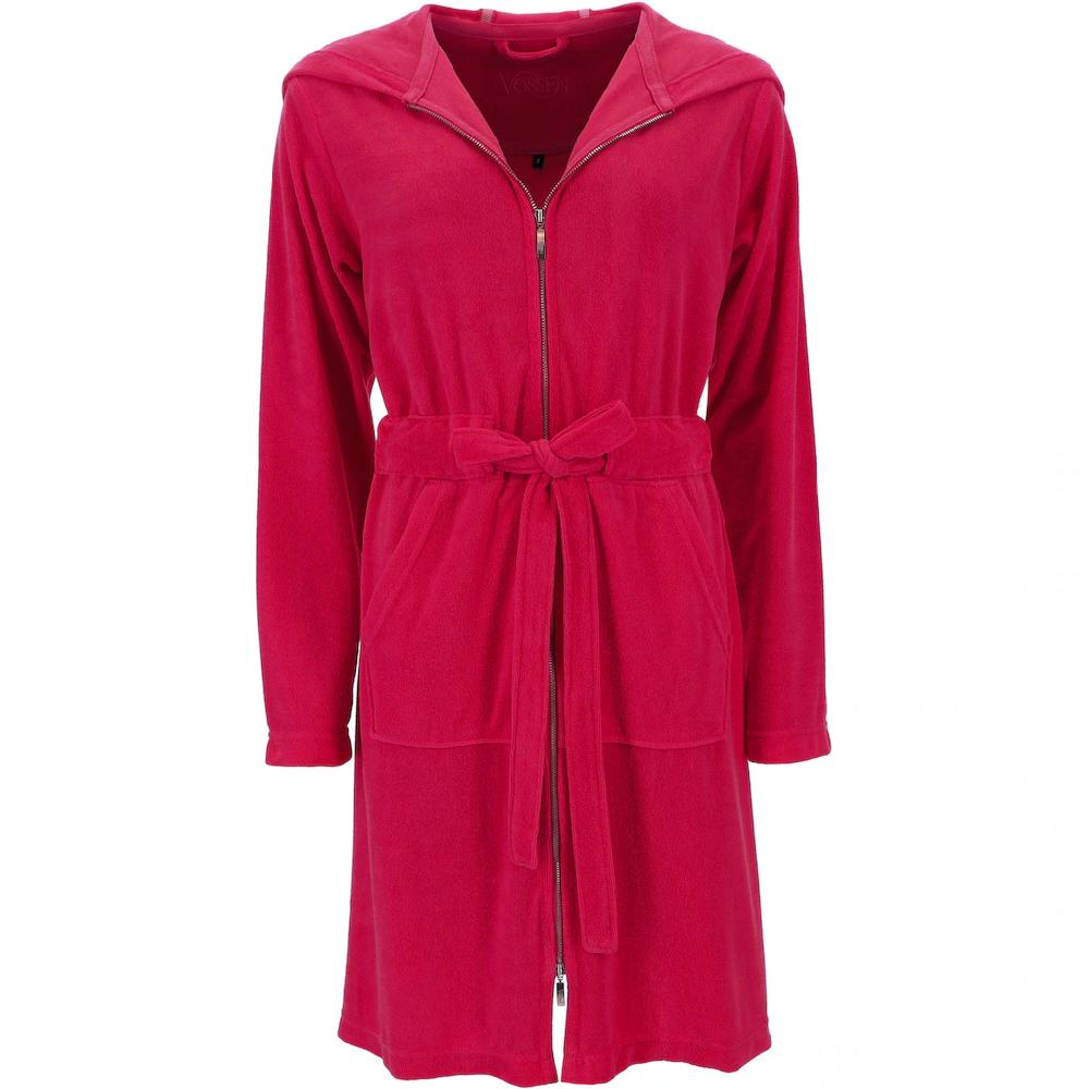 Vossen Bademantel »Tampa ideal für Sauna & Spa Hotelbademantel Morgenmantel« (1 St.) Kängurutasche Reißverschluss