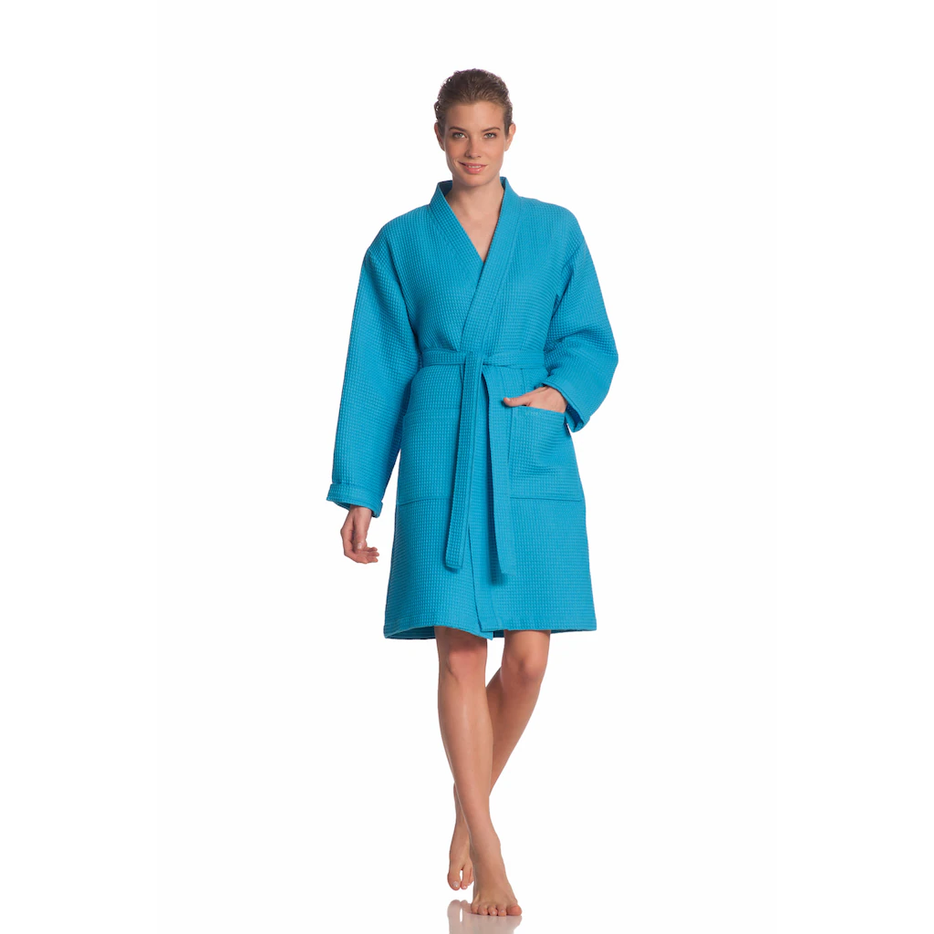Vossen Unisex-Bademantel »Rom Ideal Für Sauna & Spa Hotelbademantel Morgenmantel« (1 St.) Für Damen & Herren Waffelpiqué-Struktur In Leichter Qualität
