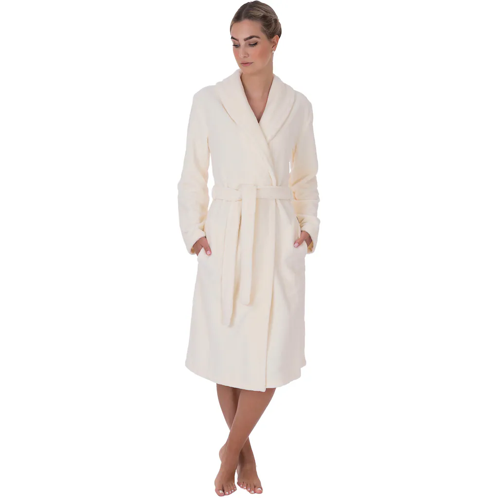 Wewo fashion Damenbademantel »4022 ideal für Sauna & Spa Hotelbademantel Morgenmantel« (1 St.) leicht & kuschelig