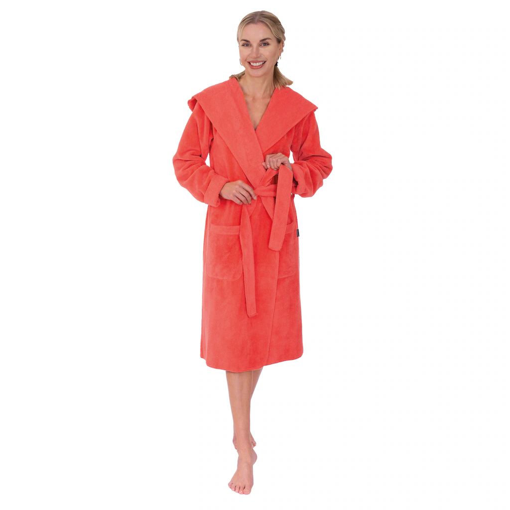 Wewo fashion Damenbademantel »6124« (1 St.) Overlook-Naht