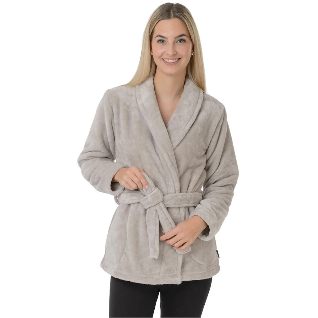 Wewo fashion Damenbademantel »6604 ideal für Sauna & Spa Hotelbademantel Morgenmantel« (1 St.) unübertroffen kuschelig
