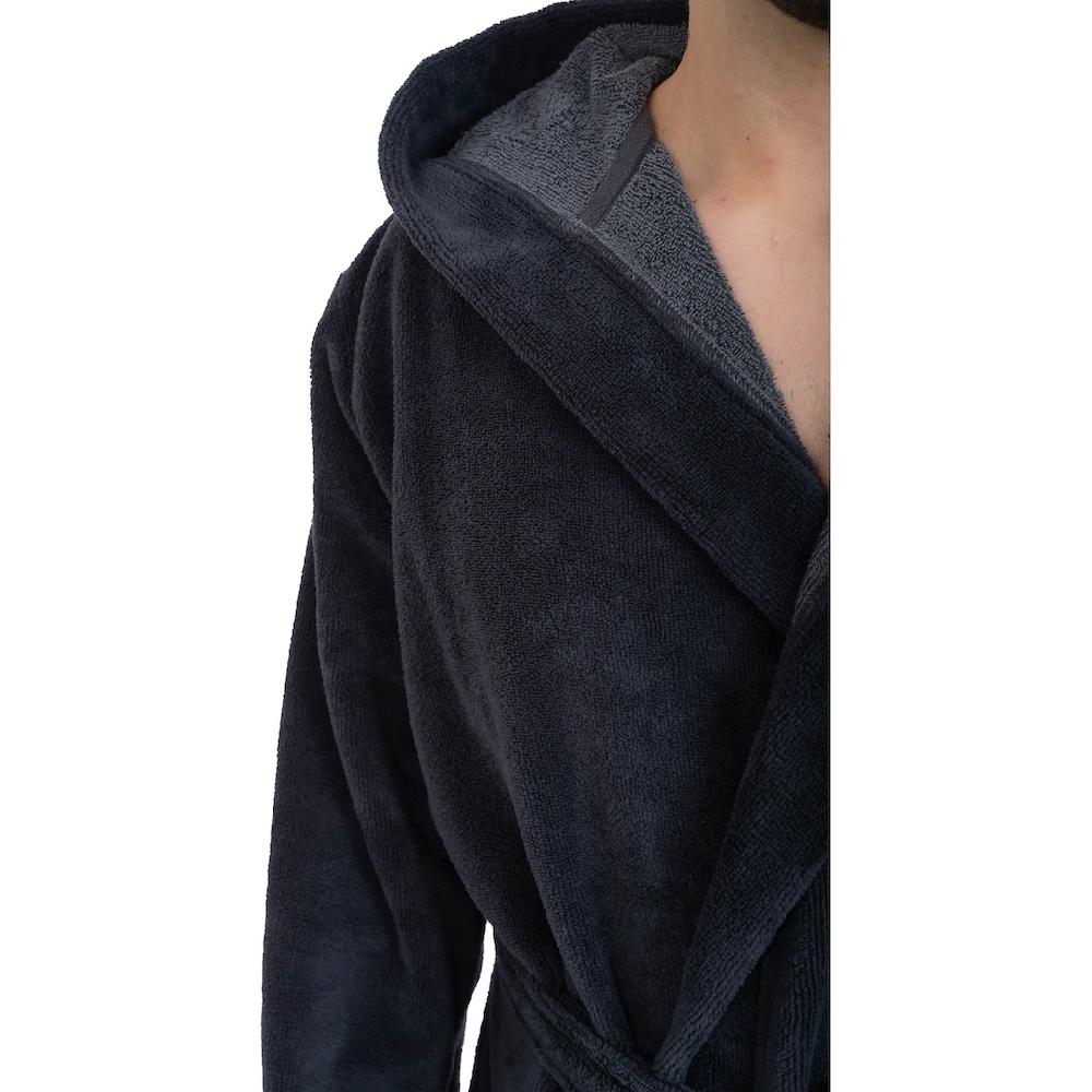 Wewo Fashion Herrenbademantel »ideal Für Sauna & Spa Hotelbademantel Morgenmantel« (1 St.) Mit Kapuze Lang