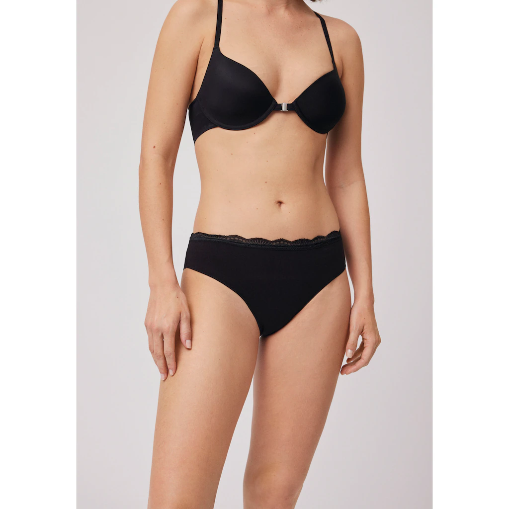 YSABEL MORA Midislip »BASIC COLLECTION COTTON WITH LACE« (3er Pack) Mit Bedecktem Schnitt Und Feiner Spitze Kaufen