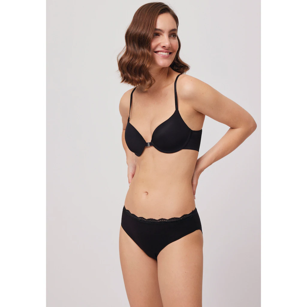 YSABEL MORA Midislip »BASIC COLLECTION COTTON WITH LACE« (3er Pack) Mit Bedecktem Schnitt Und Feiner Spitze Kaufen