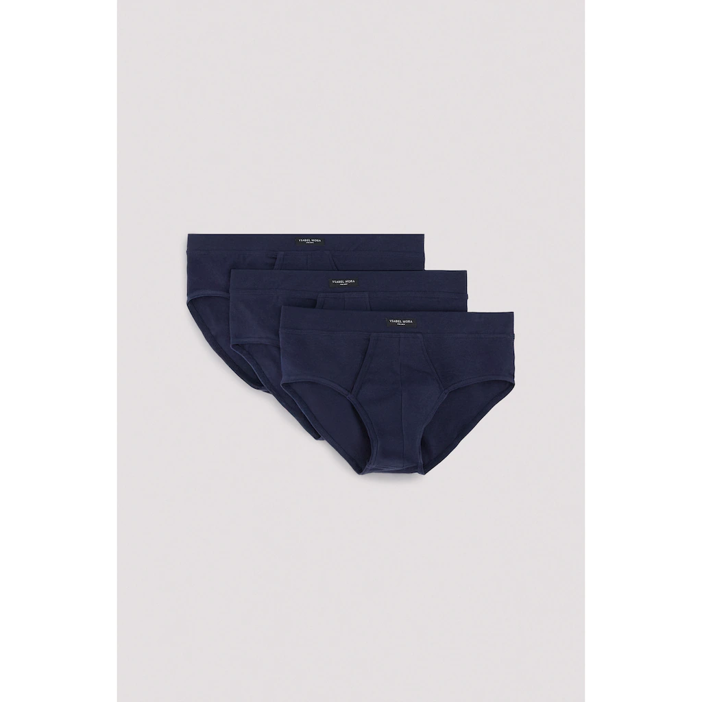 YSABEL MORA Slip »BASIC COLLECTION COTTON« (3er Pack) mit praktischem Eingriff im Schritt ▷ für