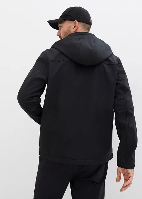 Bonprix 2-in-1 Softshelljacke Für Herren Mit Trageeinsatz - Schwarz