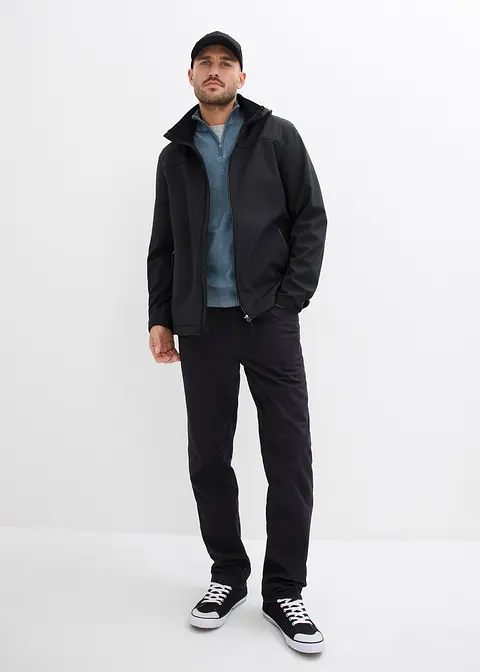 Bonprix 2-in-1 Softshelljacke Für Herren Mit Trageeinsatz - Schwarz