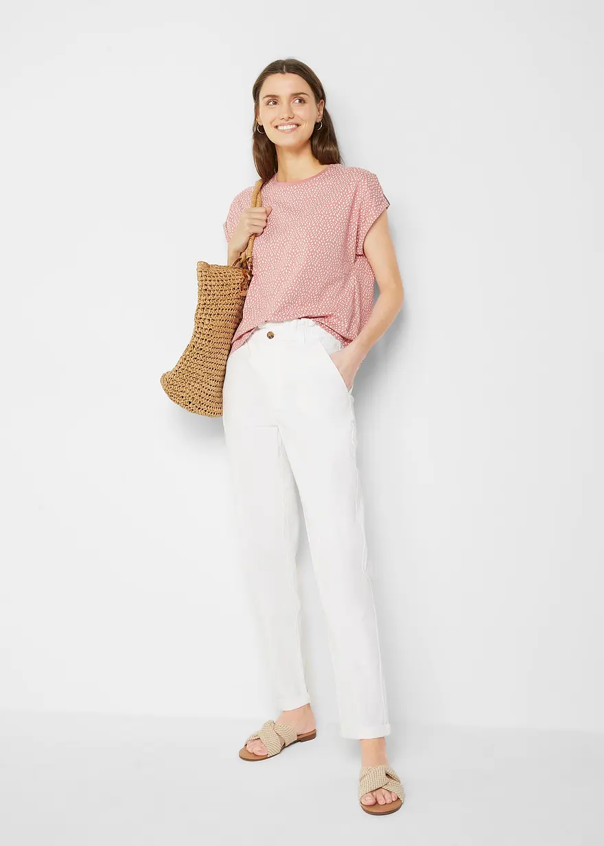Bonprix 2er Pack Basic-Shirt Mit Lederimitat-Details - Damen