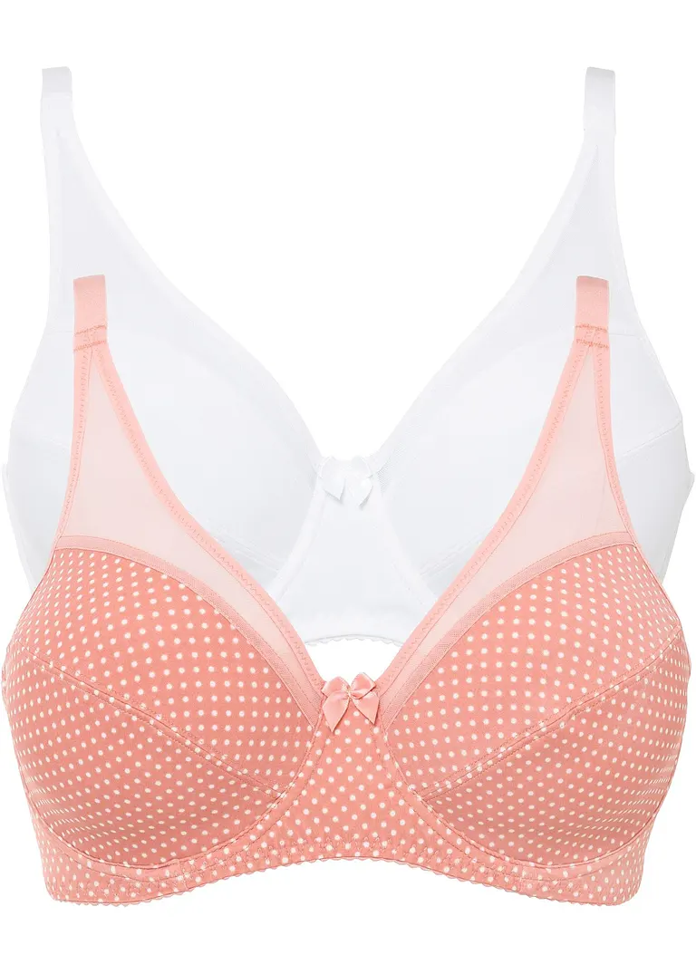 bonprix 2er Pack Bügel BHs in uni und bedruckt. - Damen
