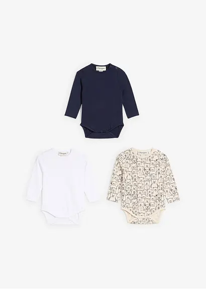 Bonprix 3er Packung Baby Bodies Mit Knöpfen An Der Schulter Und Im Schritt