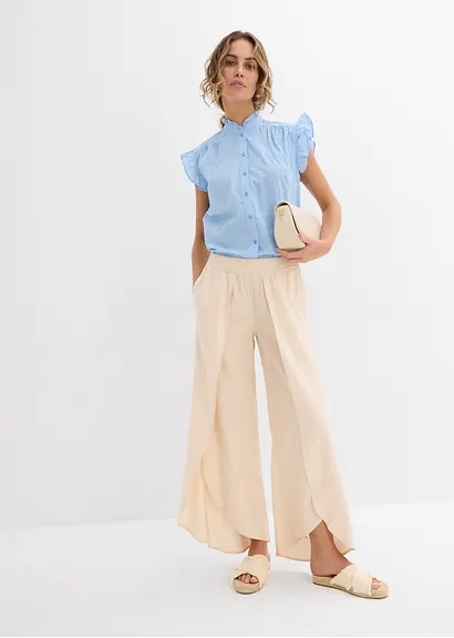 Bonprix 7/8 Hose Mit Offener Gedoppelter Schlitzverarbeitung An Der Vorderseite