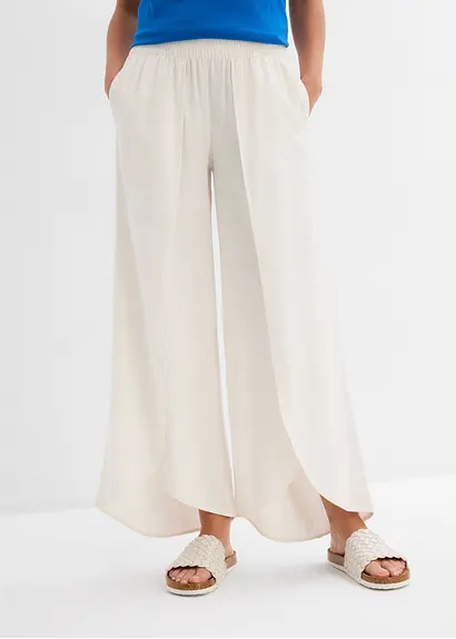 Bonprix 7/8 Hose Mit Offener Gedoppelter Schlitzverarbeitung An Der Vorderseite