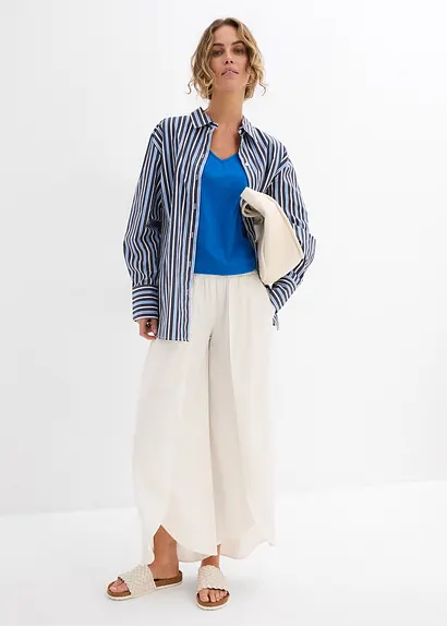 Bonprix 7/8 Hose Mit Offener Gedoppelter Schlitzverarbeitung An Der Vorderseite