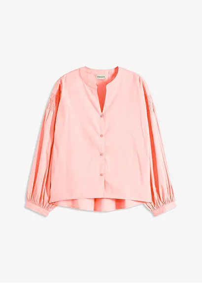 bonprix A-Shape Bluse mit Smoke-Details an der Schulter und weite Ärmel