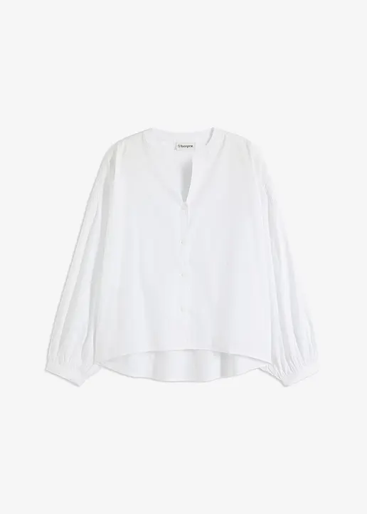 bonprix A-Shape Bluse mit Smoke-Details an der Schulter und weite Ärmel