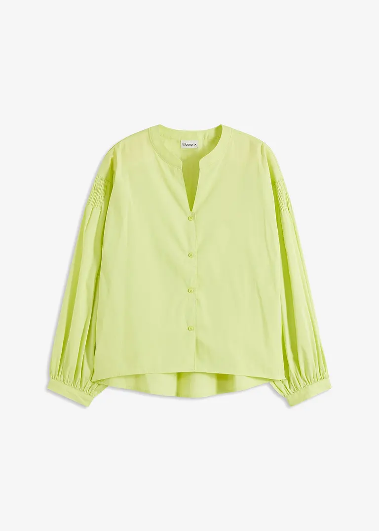 bonprix A-Shape Bluse mit Smoke-Details an der Schulter und weite Ärmel