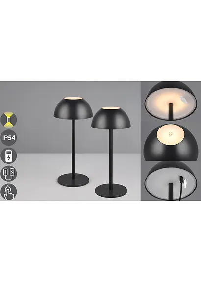 Bonprix Akku-Tischleuchte Mit Touch-Dimmer Für Drinnen Und Draußen