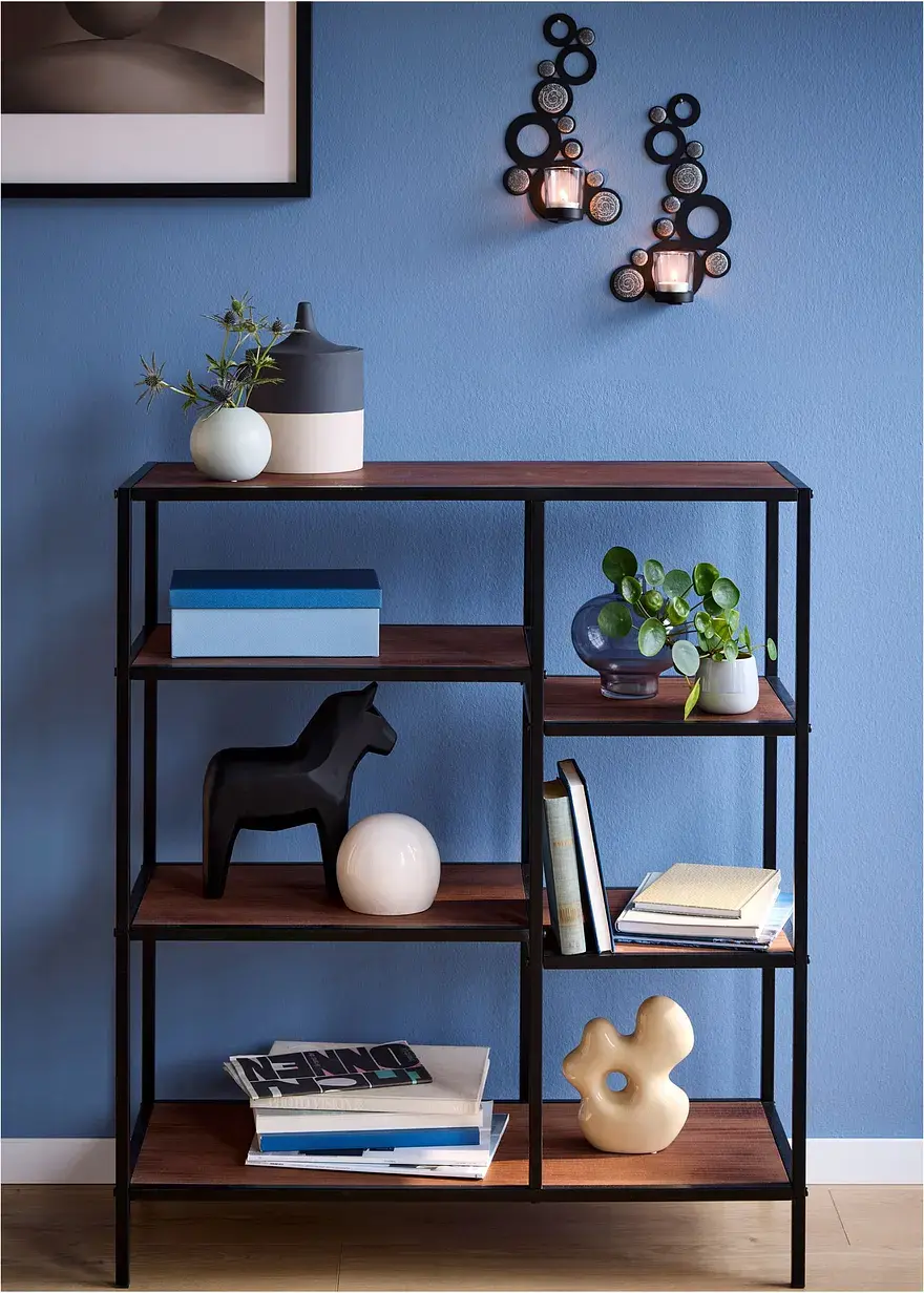 Bonprix Allrounder: Breites Regal Im Industrial Look - Schwarz Breit