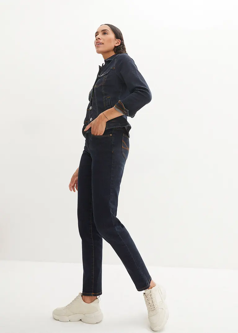 Bonprix Alltagstaugliche Mom-Stretch-Jeans Mit Enger Zulaufendem Bein