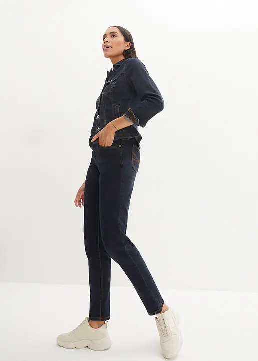 Bonprix Alltagstaugliche Mom-Stretch-Jeans Mit Enger Zulaufendem Bein