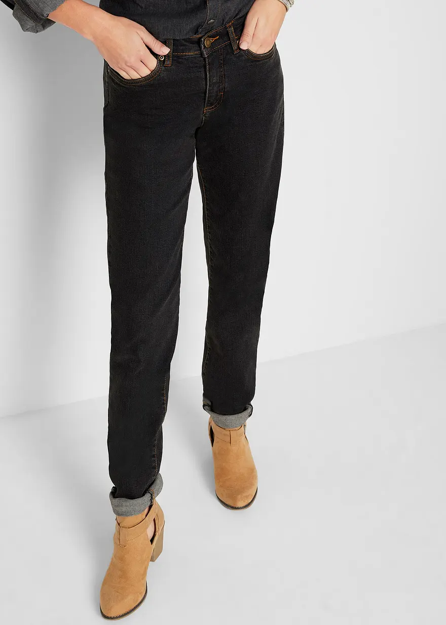 Bonprix Alltagstaugliche Mom-Stretch-Jeans Mit Enger Zulaufendem Bein