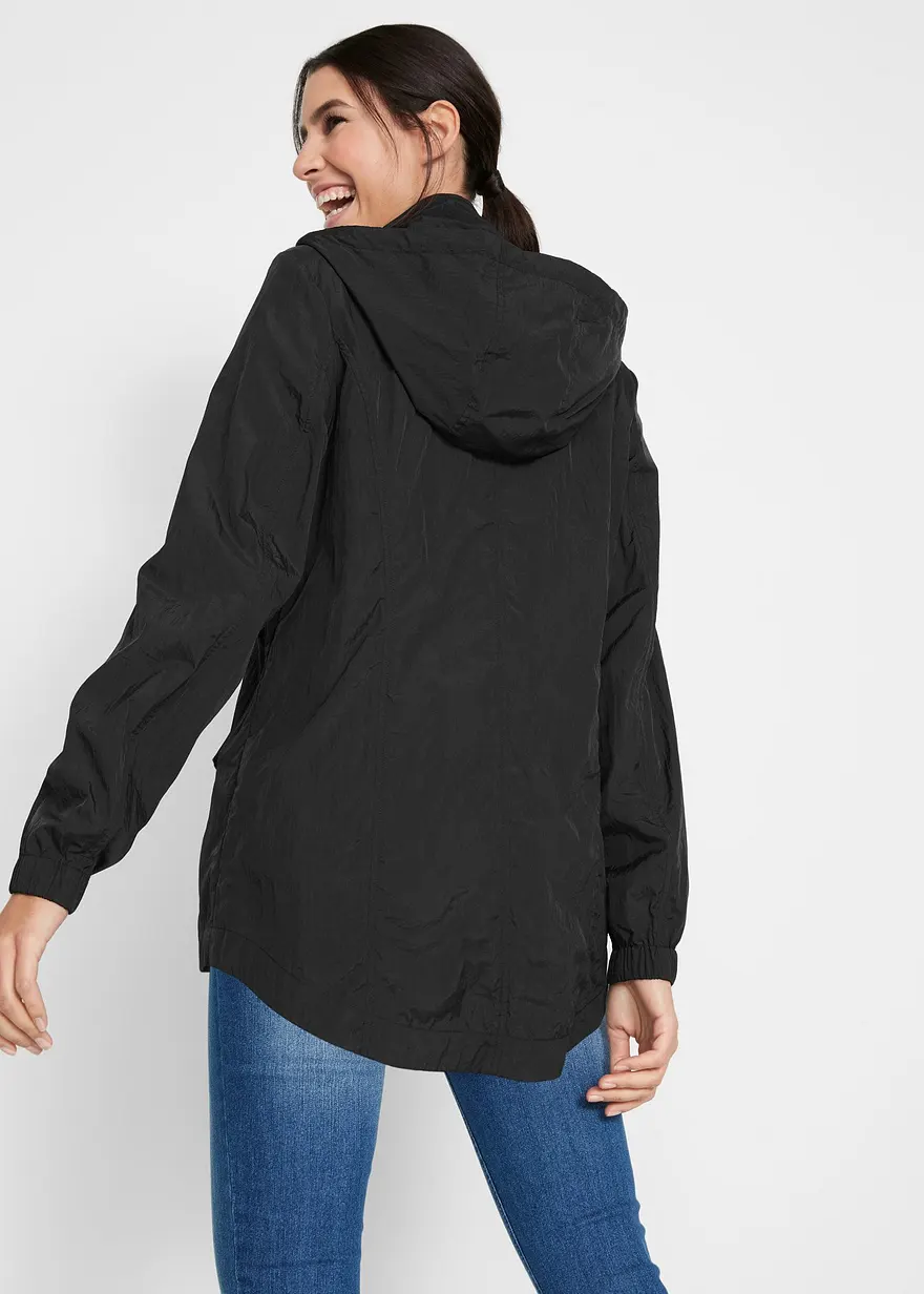 Bonprix Alltagstauglicher Parka Mit Zwei-Wege-Reißverschluss - Schwarz
