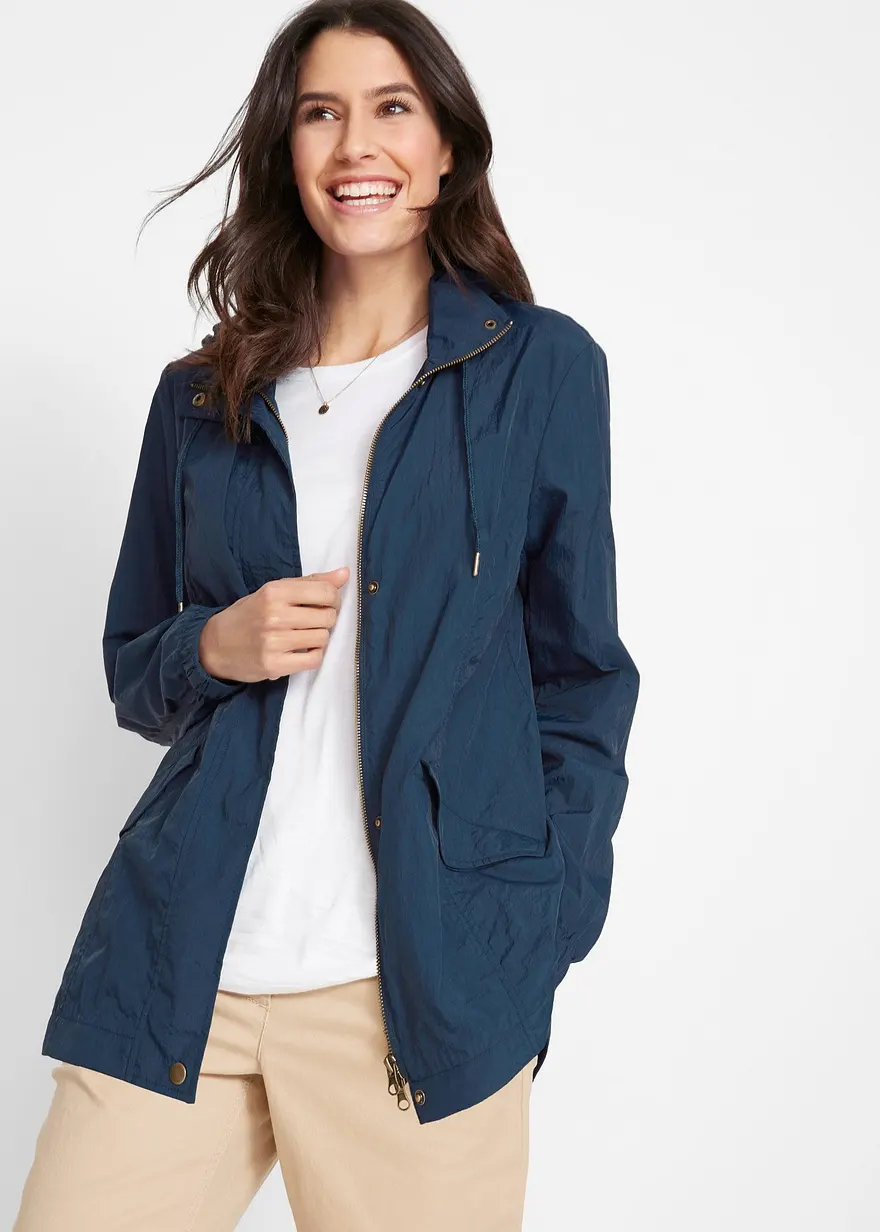 Bonprix Alltagstauglicher Parka Mit Zwei-Wege-Reißverschluss - Blau