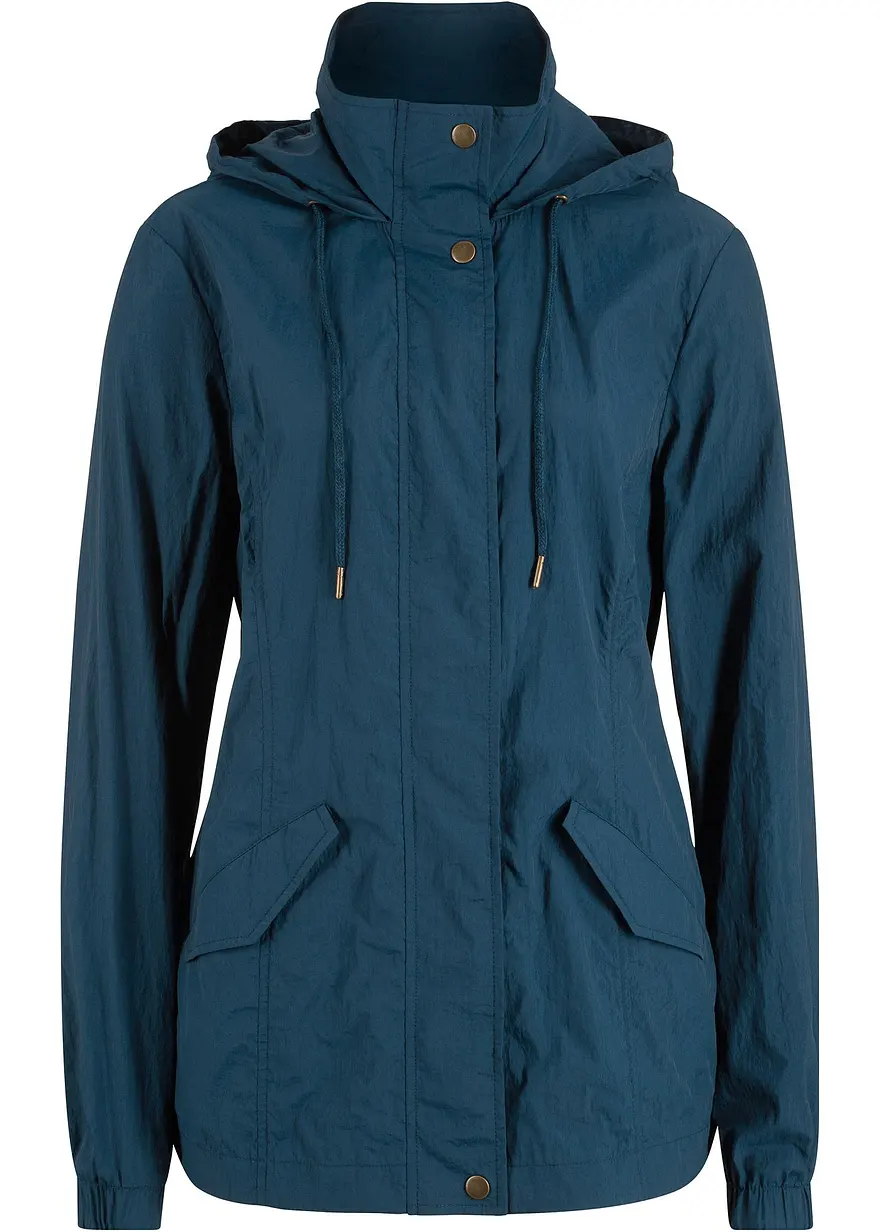 bonprix Alltagstauglicher Parka mit Zwei-Wege-Reißverschluss - blau