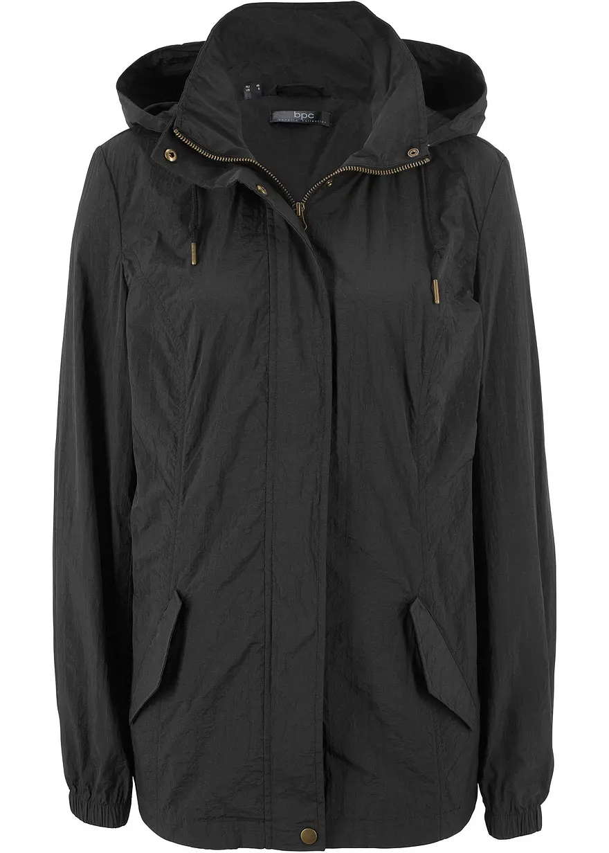 bonprix Alltagstauglicher Parka mit Zwei-Wege-Reißverschluss - schwarz