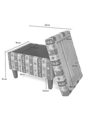 Bonprix Als Hocker Oder Als Beistelltisch Mit Tablett - Bunt Hocker
