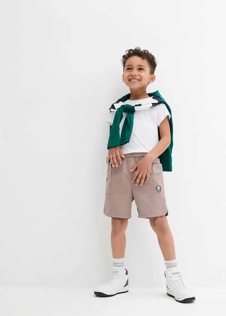 Bonprix Angesagte Bermuda Mit Zwei Großen Cargotaschen - Braun