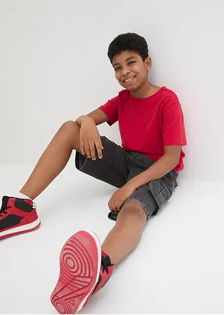 Bonprix Angesagte Cargohose Mit 4 Taschen - Schwarz - Kinder