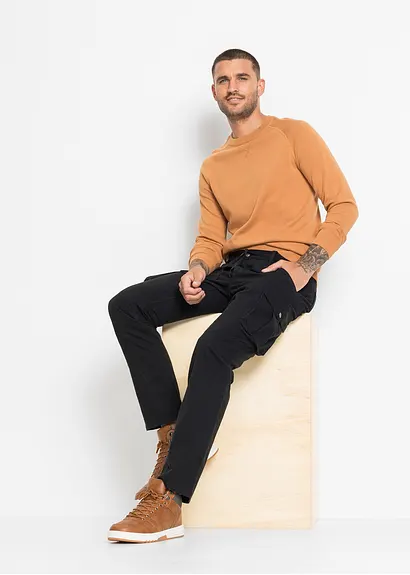 Bonprix Angesagte Cargohose Mit Elastischem Bund Und Bindeband Maschinenwaschbar