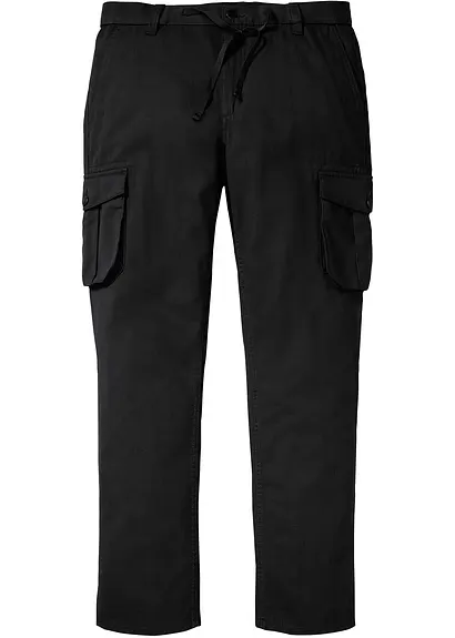 bonprix Angesagte Cargohose mit elastischem Bund und Bindeband maschinenwaschbar