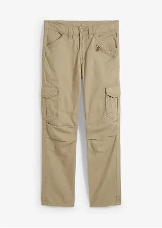 bonprix Angesagte Cargohose mit Reißverschlussdetail und auffallenden Knieabnähern