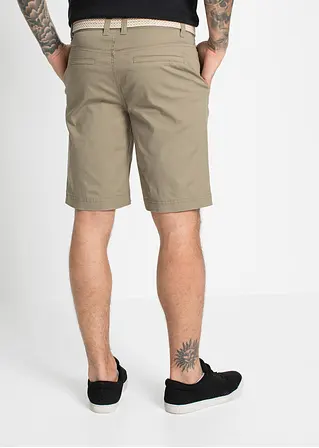 Bonprix Angesagte Chino-Bermuda Mit Gürtel Und Zwei Fake-Taschen Hinten Maschinenwaschbar