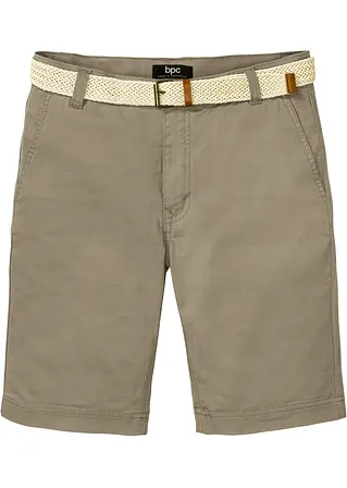 bonprix Angesagte Chino-Bermuda mit Gürtel und zwei Fake-Taschen hinten maschinenwaschbar