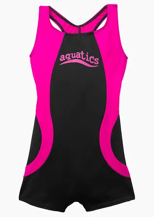 bonprix Angesagter Badeanzug mit Ringerrücken und kurzen Hosenbeinen