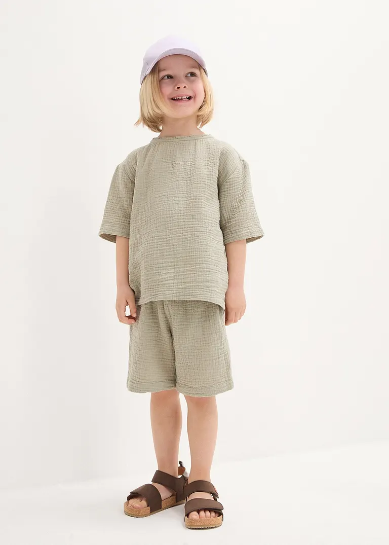 Bonprix Angesagtes Set Bestehend Aus Hemd Und Shorts Mit Zwei Taschen