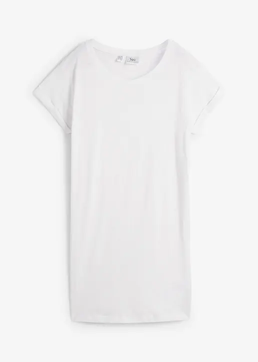 bonprix Ansprechendes Boxy-Longshirt mit Umschlagsaum an den Ärmeln