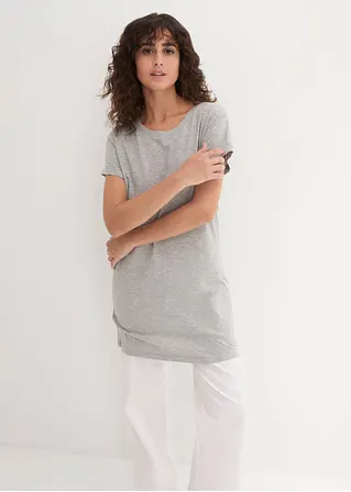 Bonprix Ansprechendes Boxy-Longshirt Mit Umschlagsaum An Den Ärmeln